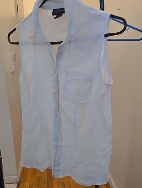 Ann Taylor Petites White Linen Top